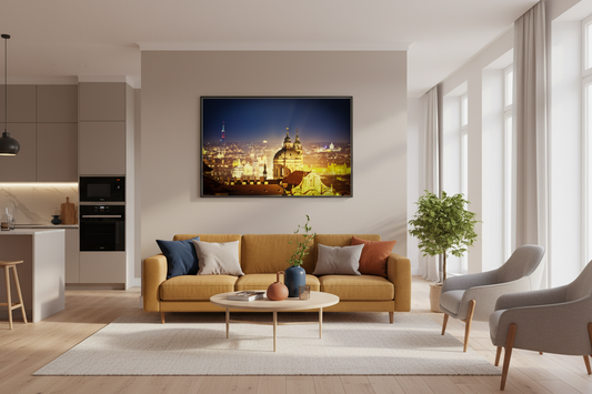 Prague Night Skyline – St. Nicholas Church Fine Art Photography Print