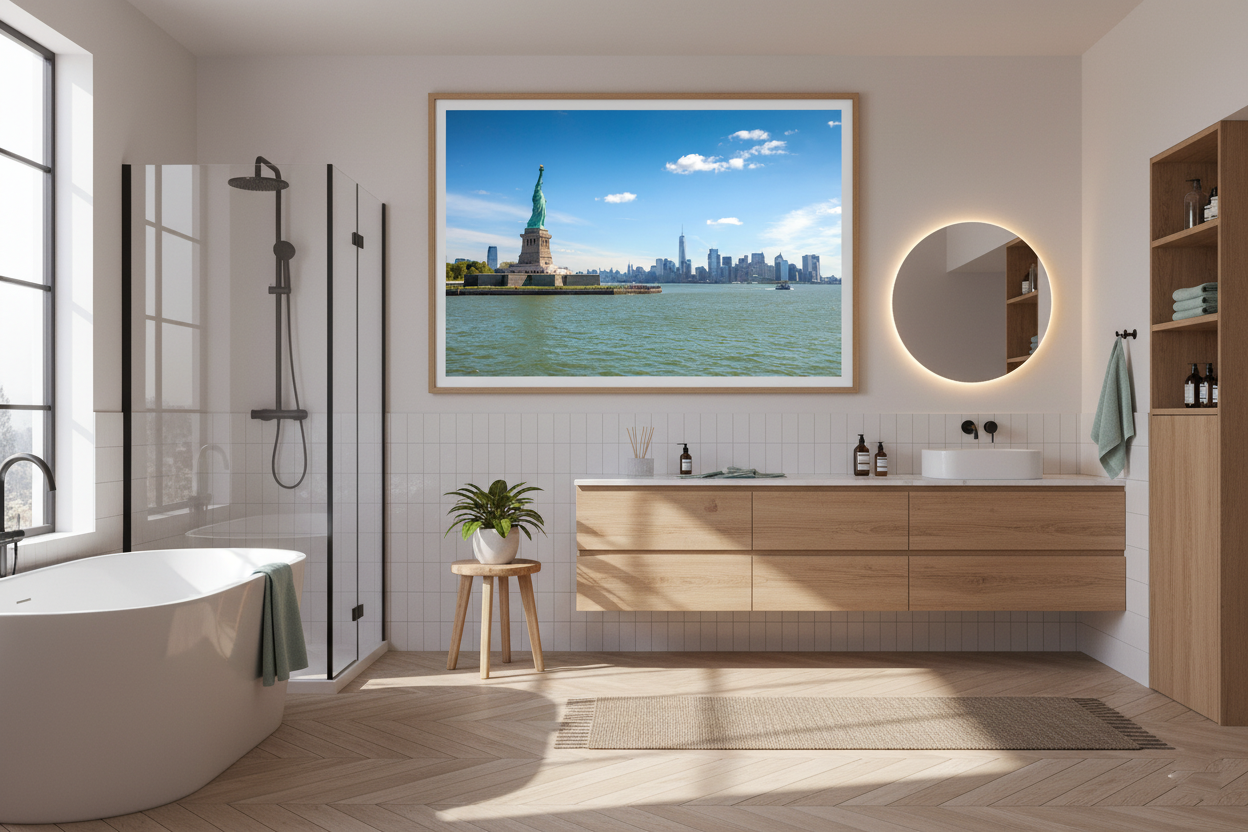 Statue of Liberty & NYC Skyline — wall-art display photograph by Kirill Rudenko