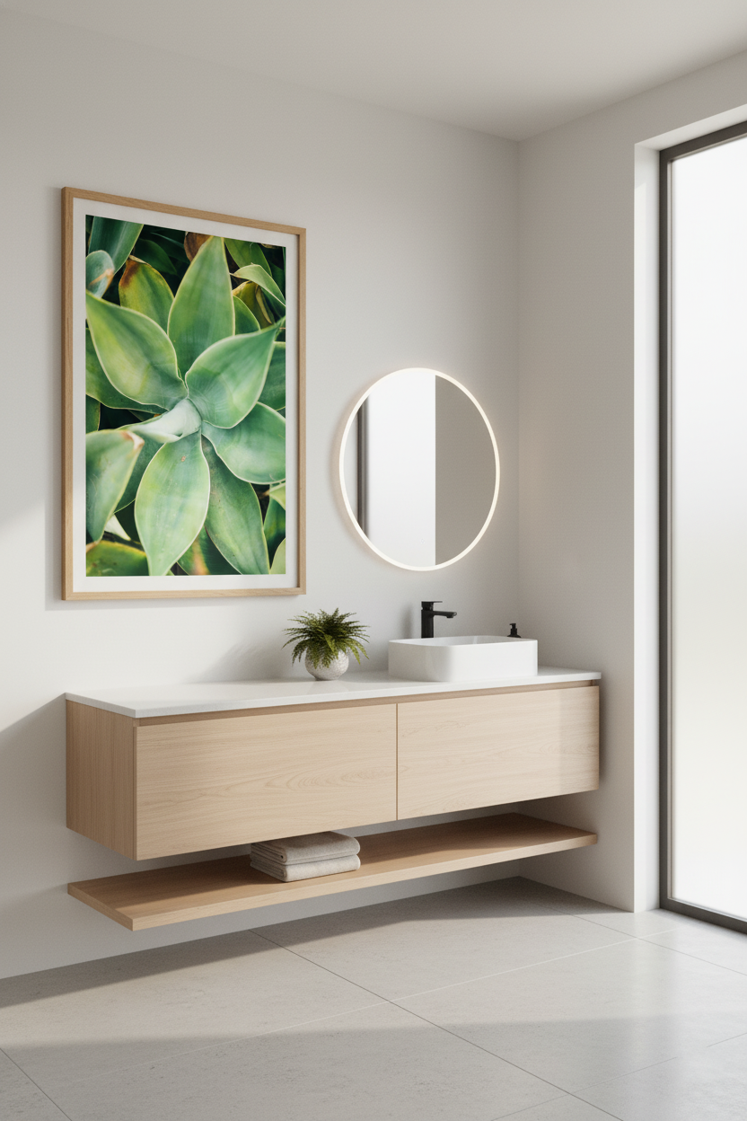 Artistic green succulent photo print capturing the organic texture of plant leaves