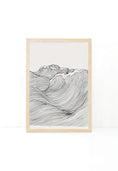Load image into Gallery viewer, Waves in Line Art – Modern Minimalist Abstract Poster Print
