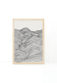 Load image into Gallery viewer, Waves in Line Art – Minimalist Abstract Fine Art Poster Print
