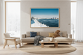 Bild in Galerie-Betrachter laden, Dnipro River & Podil Bridge, Kyiv — Kirill Rudenko original travel art print
