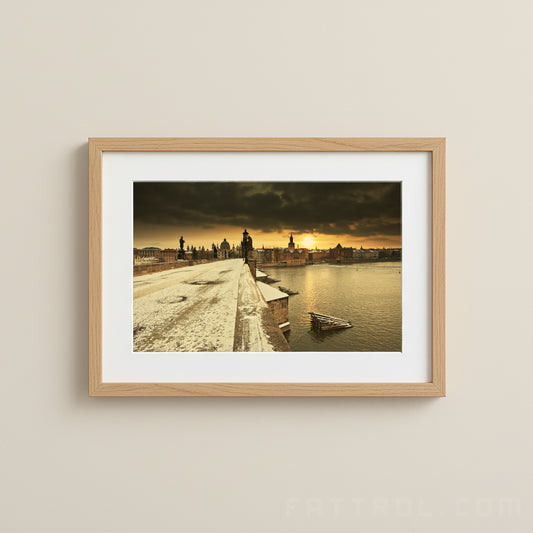 Charles Bridge At Sunrise — Prague Fine Art Print