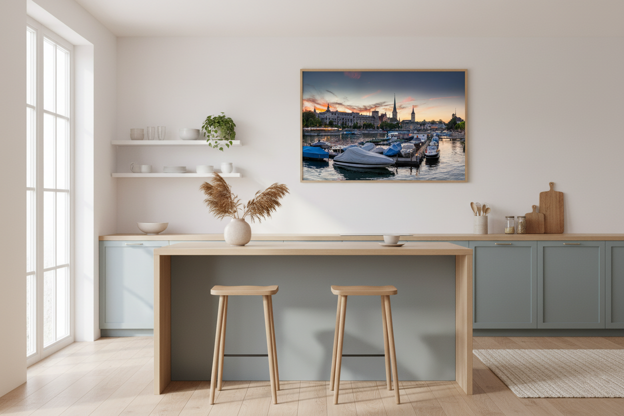 Fraumünster Spire at Sunset, Zurich — Kirill Rudenko original travel art print