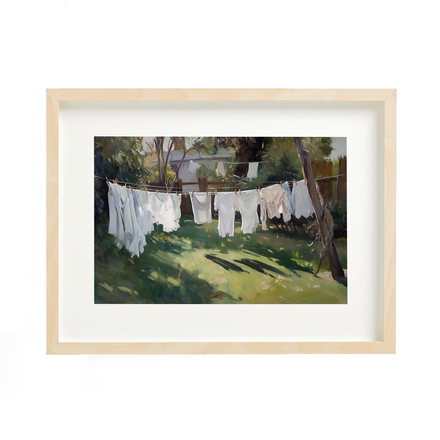 Laundry in the Yard – Vintage Art Print